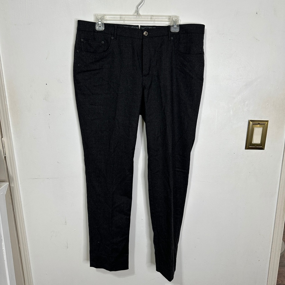 PT01 Traveller Super Slim Fit Wool Blend Stretch Trousers Grey Mens 36" READ